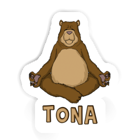 Tona Sticker Yoga Bear Image