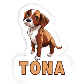 Boxer Dog Sticker Tona Image