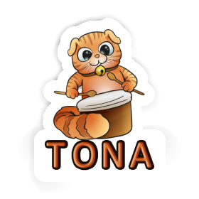 Tona Autocollant Chat-tambour Image