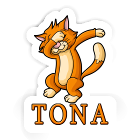 Sticker Dabbing Cat Tona Image