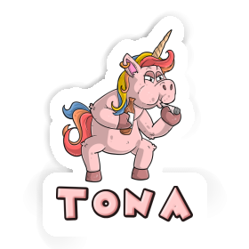 Sticker Tona Smoking Unicorn Image