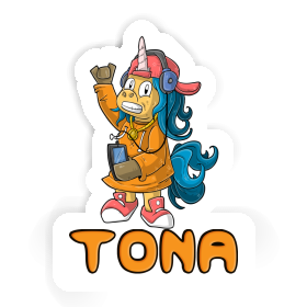 Sticker Hip-Hop Einhorn Tona Image