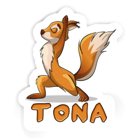 Yoga Squirrel Sticker Tona Image