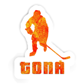 Autocollant Joueur de hockey Tona Image