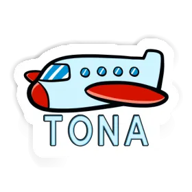 Sticker Airplane Tona Image