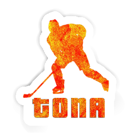 Tona Sticker Hockey Player Image