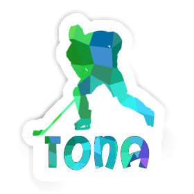 Tona Sticker Hockey Player Image