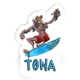 Tona Autocollant Surfeur Image