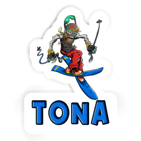 Freeride Skier Sticker Tona Image