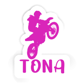 Tona Autocollant Motocrossiste Image