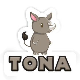 Sticker Rhinozeros Tona Image