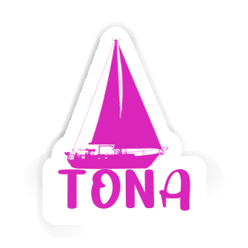 Sticker Tona Sailboat Image