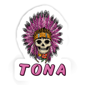 Ladys Skull Sticker Tona Image