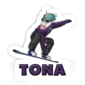 Tona Sticker Snowboarder Image