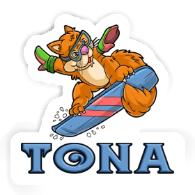 Sticker Snowboarder Tona Image