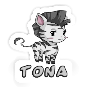 Tona Aufkleber Zebra Image