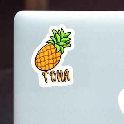 Tona Sticker Pineapple Notebook Image