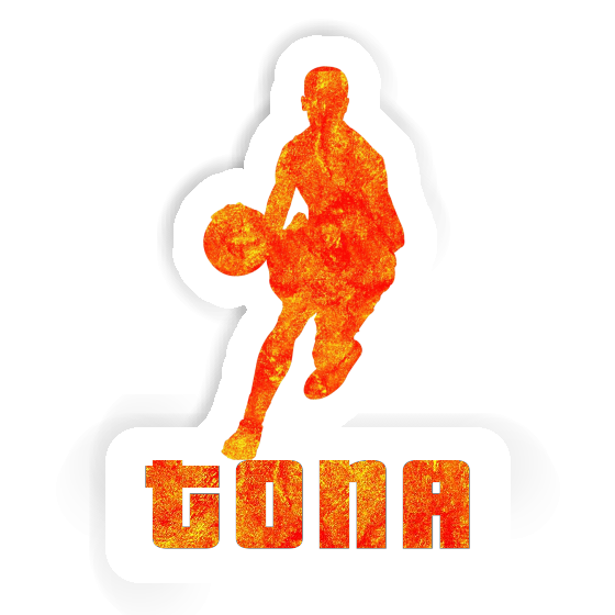 Sticker Tona Basketballspieler Notebook Image