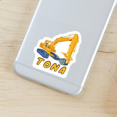 Tona Sticker Excavator Notebook Image