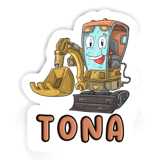 Tona Sticker Excavator Laptop Image