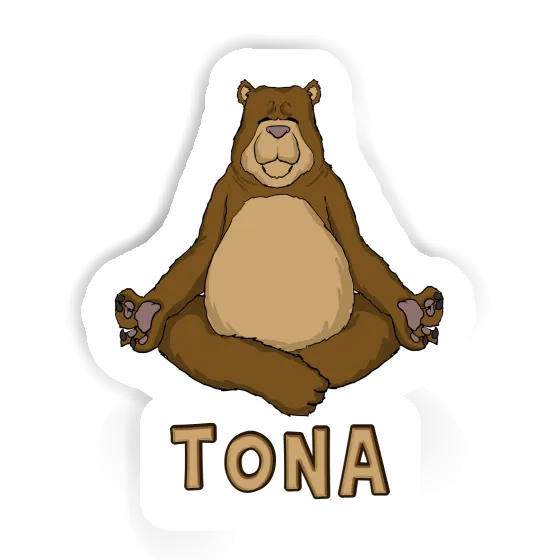 Tona Sticker Yoga Bear Notebook Image