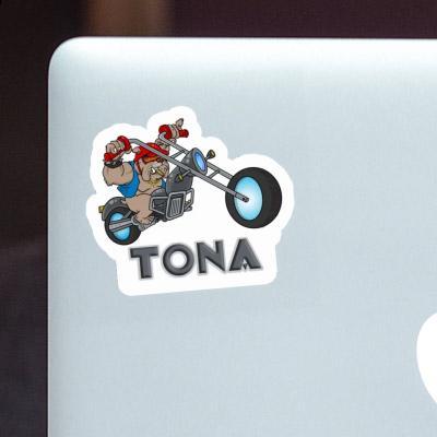 Motorradfahrer Sticker Tona Notebook Image