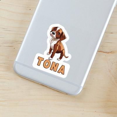 Boxer Dog Sticker Tona Image