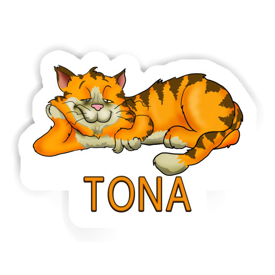 Sticker Katze Tona Notebook Image