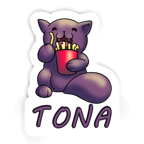 Tona Sticker Pommes-Katze Laptop Image