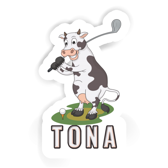 Sticker Tona Golf Cow Laptop Image