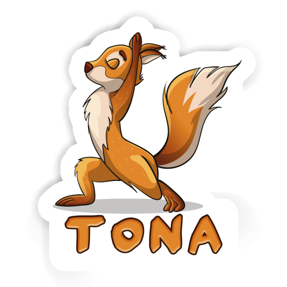 Yoga Squirrel Sticker Tona Laptop Image