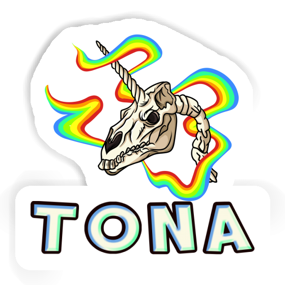 Aufkleber Tona Einhorn-Totenkopf Gift package Image