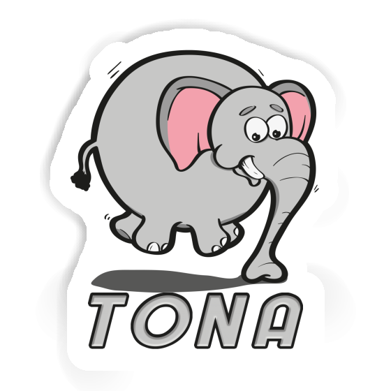 Tona Sticker Jumping Elephant Notebook Image