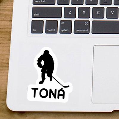 Tona Sticker Eishockeyspieler Notebook Image