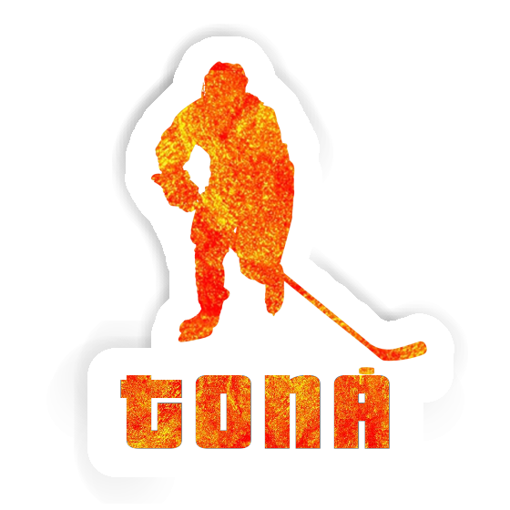 Sticker Tona Eishockeyspieler Notebook Image