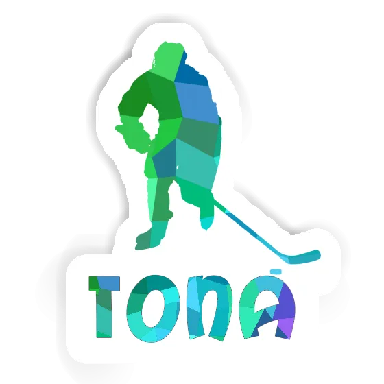 Autocollant Joueur de hockey Tona Image