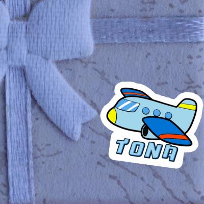 Tona Sticker Airplane Laptop Image