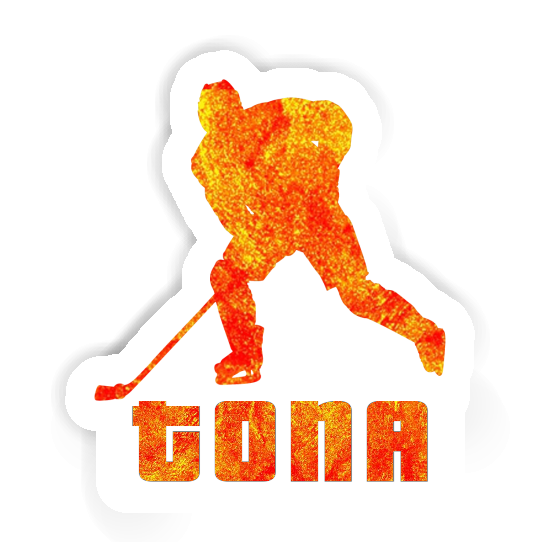 Tona Sticker Hockey Player Notebook Image