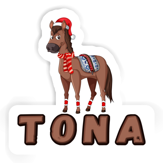 Sticker Christmas Horse Tona Image