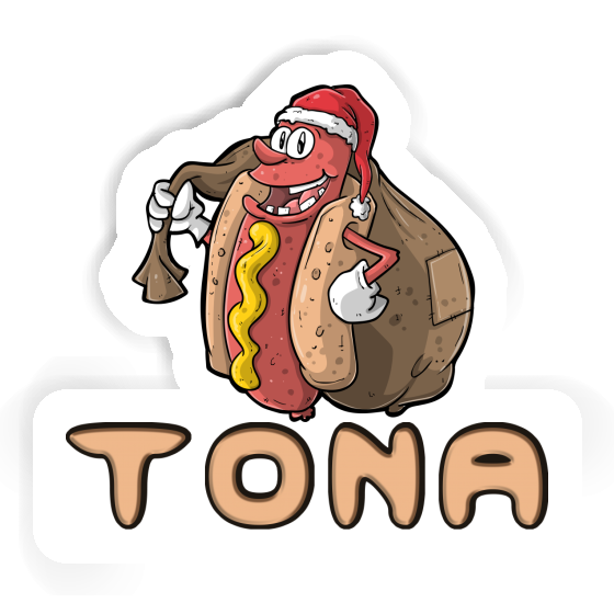 Autocollant Tona Hot-dog de Noël Gift package Image