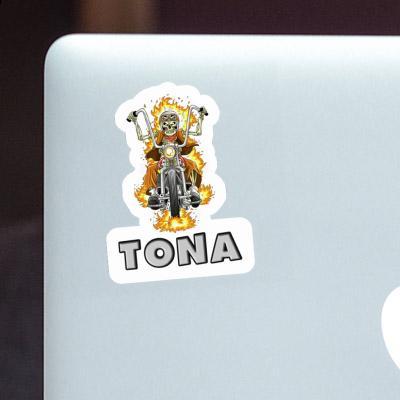 Tona Sticker Motorcycle Rider Laptop Image