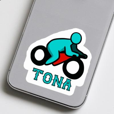 Motocycliste Autocollant Tona Laptop Image