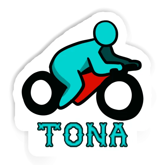 Motorbike Driver Sticker Tona Notebook Image