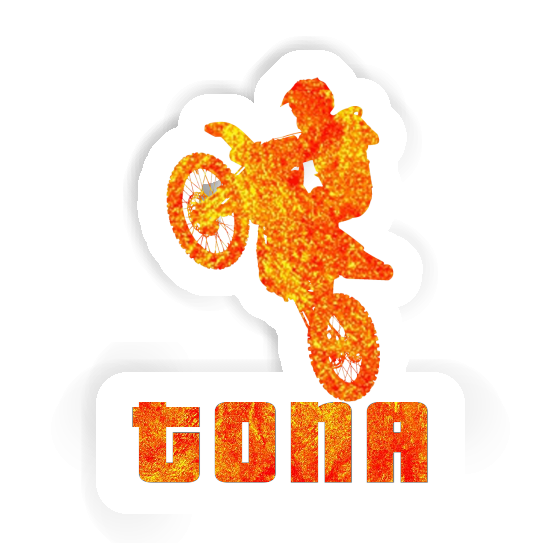 Tona Sticker Motocross-Fahrer Laptop Image