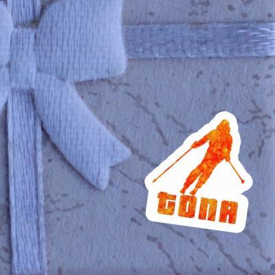 Sticker Skier Tona Notebook Image