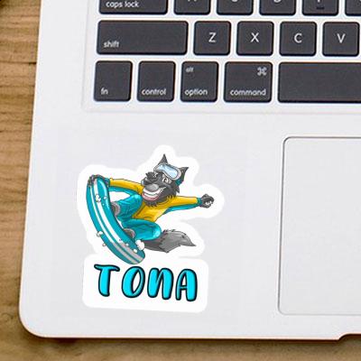 Autocollant Tona Snowboardeur Notebook Image