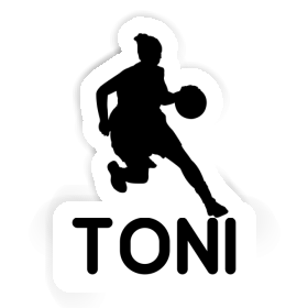 Joueuse de basket-ball Autocollant Toni Image