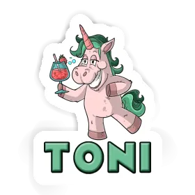 Aufkleber Toni Party-Einhorn Image