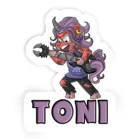 Toni Sticker Rockendes Einhorn Image