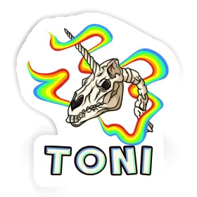 Sticker Toni Einhorn-Totenkopf Image